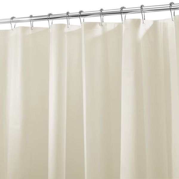 iDesign 72 in. H X 72 in. W Beige Solid Shower Curtain Liner PEVA, B & K, Mfr#: 12053